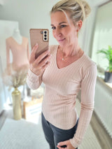Feinstrickpullover „Liebesgöttin" V-Ausschnitt