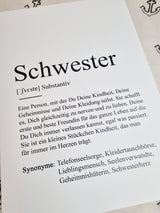 Poster "Substantiv" Schwester
