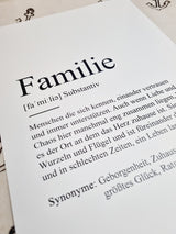 Poster "Substantiv" Familie
