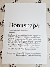 Poster "Substantiv" Bonusmama/Papa