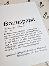 Poster "Substantiv" Bonusmama/Papa