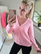 Strickjacke "soft touch" langarm