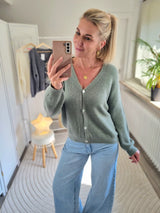 Strickjacke "soft touch" langarm