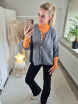 Strickjacke "soft touch" kurzarm