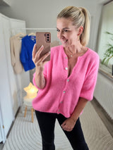 Strickjacke "soft touch" kurzarm