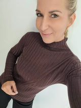 Feinstrickpullover „Liebesgöttin" Stehkragen