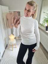 Feinstrickpullover „Liebesgöttin" Stehkragen