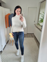 Feinstrickpullover „Liebesgöttin" Stehkragen