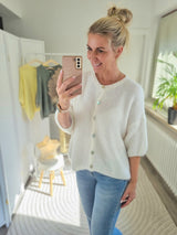 Strickjacke "soft touch" kurzarm