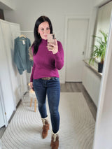 Feinstrickpullover „Liebesgöttin" Stehkragen