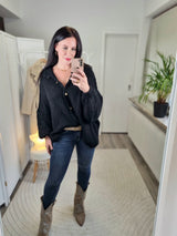 Strickjacke „Coziest Knöpfe“