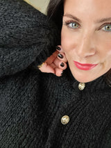 Strickjacke „Coziest Knöpfe“