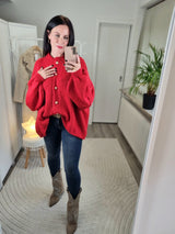 Strickjacke „Coziest Knöpfe“