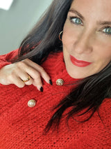 Strickjacke „Coziest Knöpfe“