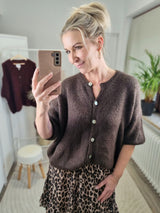 Strickjacke "soft touch" kurzarm