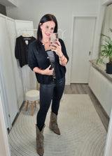 Strickjacke "soft touch" kurzarm