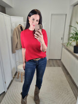 Feinstrickpullover "soft touch" kurzarm