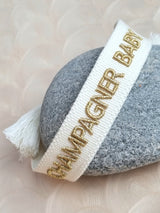 Stoffarmband "Champagner Baby"