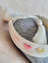 Stoffarmband "Colorful Hearts"