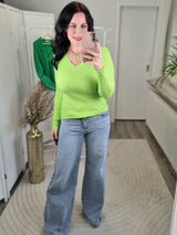 Feinstrickpullover „Liebesgöttin" V-Ausschnitt