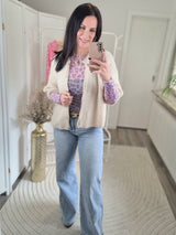 Strickjacke "soft touch" kurzarm