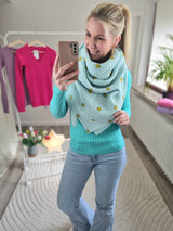 Musselintuch „all over Smiley“