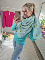 Musselintuch „all over Smiley“