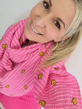 Musselintuch „all over Smiley“