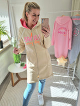Hoodiemantel "Smile everyday"