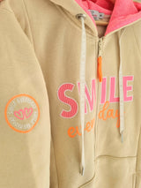 Hoodiemantel "Smile everyday"