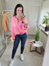 Musselinbluse "Colour Blocking"