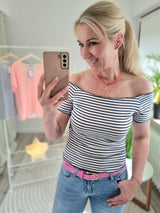 Carmenshirt "Ibiza" gestreift