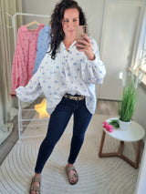 Musselinbluse "Schleifen"