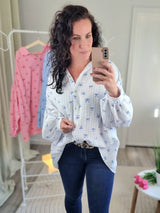 Musselinbluse "Schleifen"