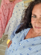 Musselinbluse "Schleifen"