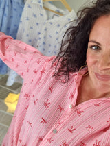 Musselinbluse "Schleifen"