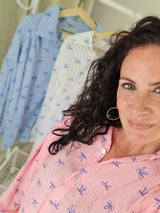 Musselinbluse "Schleifen"