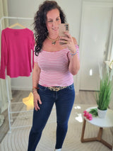 Carmenshirt "Ibiza" gestreift