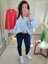 Musselinbluse "Colour Blocking"