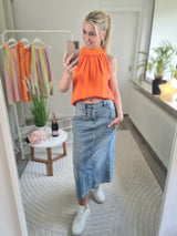 Musselintop "Capri" strip