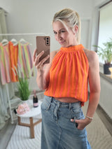 Musselintop "Capri" strip