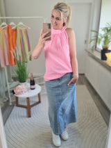 Musselintop "Capri" strip