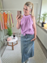 Musselintop "Capri" strip