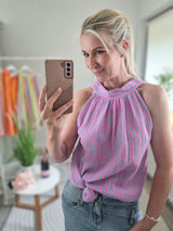 Musselintop "Capri" strip