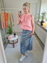 Musselintop "Capri" strip