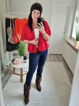 Strickjacke "soft touch" kurzarm