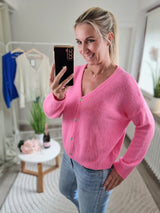 Strickjacke "soft touch" langarm