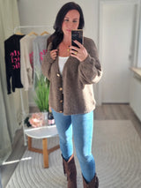 Strickjacke "Heute bin ich glücklich"