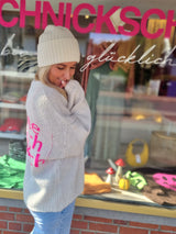 Strickjacke "Heute bin ich glücklich"