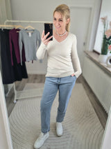 Feinstrickpullover „Liebesgöttin" V-Ausschnitt